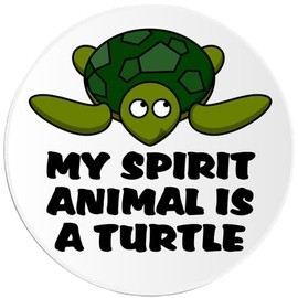 My Spirit Animal is A Turtle - 25 Pack Circle Stickers 3 Inch - Cute Kawaii