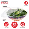 Stock Your Home 64oz Clear Plastic Salad Bowls with Lids
