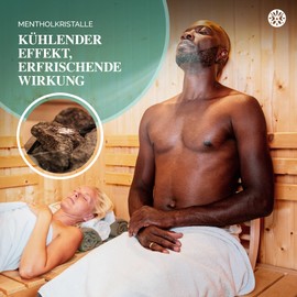 LoWell® 100g Mentholkristalle aus 100% reiner Minze - Ideal als Sauna Aufgussmittel für die Sauna in wiederverschließbarer Dose - Menthol