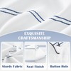 jinchan Blue and White Casual Striepd Shower Curtain Nautical Modern