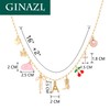 GINAZL Initial B Charm Necklace Womens Charm Holder Necklace Summer