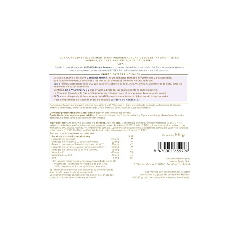 Imedeen Prime Renewal Skin Collagen Formula for 50 Plus Skincare
