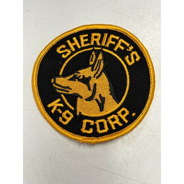 NOS Sheriff's K-9 Corp. Black & Gold 3-1/2" Embroidered Patch