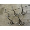 SET OF 5 CLASSIC ANTIQUE STYLE 1883 TRIPLE COAT HOOK