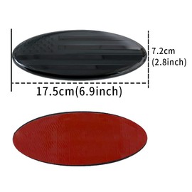 Ysbxitu 1PCS 6.9inch Tailgate Car Emblem,American Flag Front Grille Fit for Ford F150 F250 F350 1999-2004 Oval Badge Emblem Overlay Replacement (Black