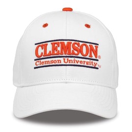 NCAA Clemson Tigers Unisex NCAA The Game bar Design Hat, White, Adjustable
