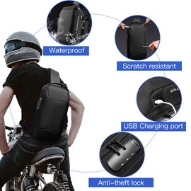 BANGE Sling Bag, Men's Chest Bag Waterproof Shoulder bags Casual Crossbody Sling Backpack with USB Charging Port for Men and Women…