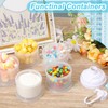 Baderke 2 Pcs Protein Powder Travel Container with Funnels Stand,