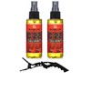 C-22 Solvent Spray Remover for Lace Wigs, Toupees, and Tape-in Extensions (2 Pack with Shark Clip)