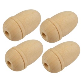 Wooden Curtain Pull Blind Cord Acorn Solid Small Wood Acorn Cord Tassel Window Blind Cord Knobs Cord Drape Curtain Blind Cord Pulls for Light Switch Natural Wood Cord Blind Pull Pack of 4.