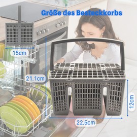 Dishwasher Cutlery Basket for Siemens SZ73100 / 11018806, Bosch SMZ5100/00743503, Neff Z7863X0, Dishwasher Basket