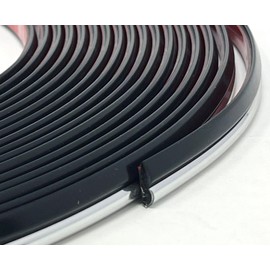 Dawn Enterprises 7/16" Black and Chrome Stick On Wheel Well Molding (Same as Trim-Gard R102-50) (50 Feet)