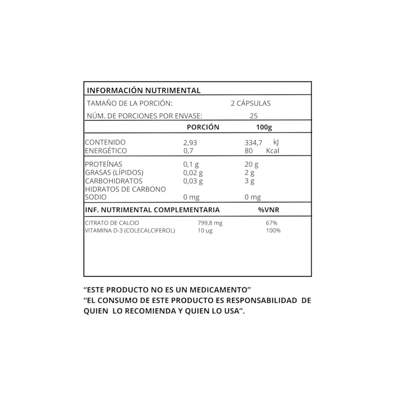 Essential Nutrition Calcio Vitamina Cápsulas 500