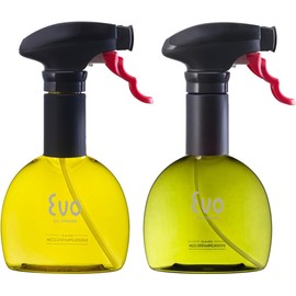 Evo Oil Sprayer Minis, Non-Aerosol for Olive, Cooking Oils, and Vinegars, 8-Ounce Capacity, 1 Each Yellow and Green