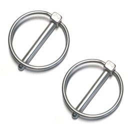 US STAINLESS 2 Pieces Stainless Steel 316 Linch Pin Ring Catch 10.6mm or 3/8" Marine Grade