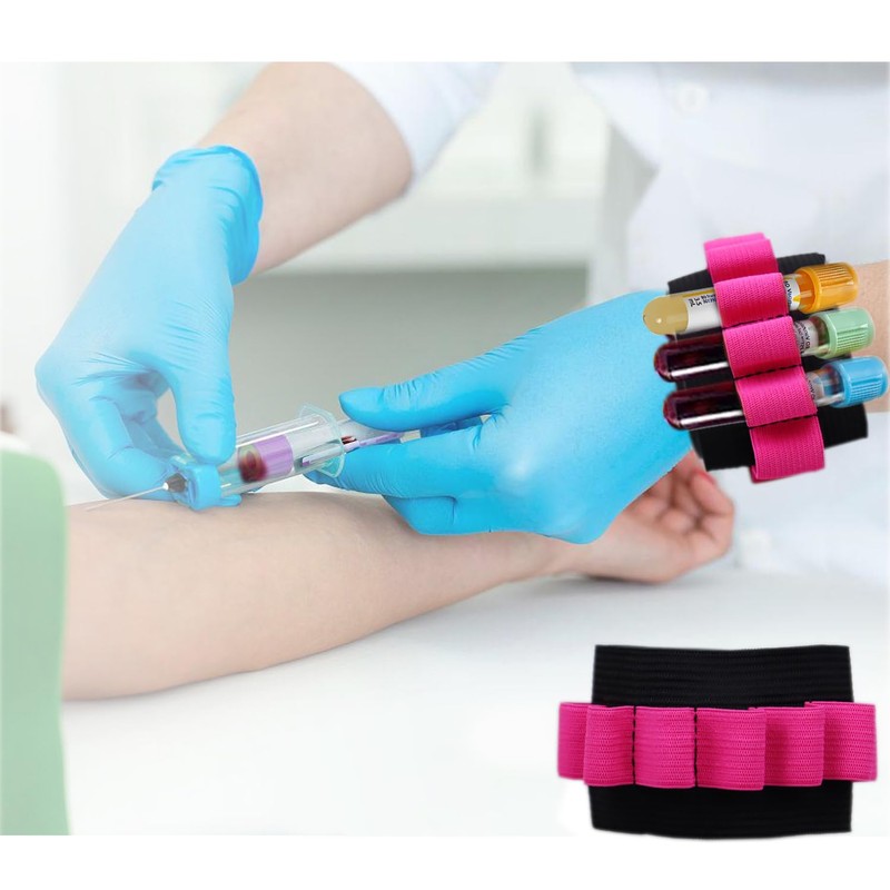 Generic 3 Pack Phlebotomy Tube Holder Wristband Blood Draw Tube