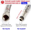 Midanya 24-Inch Long Faucet Water Supply Lines, Braided Stainless Steel