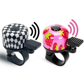 laeeyin Pack of 2 Bicycle Bell, Mini Bicycle Bell, Loud for MTB, Road Biking, 120 dB Bicycle Bell, Crisp Sound, Loud for Adults, Children, Boys, Girls