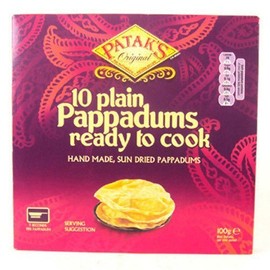 Pataks 10 Plain Pappadums 100g