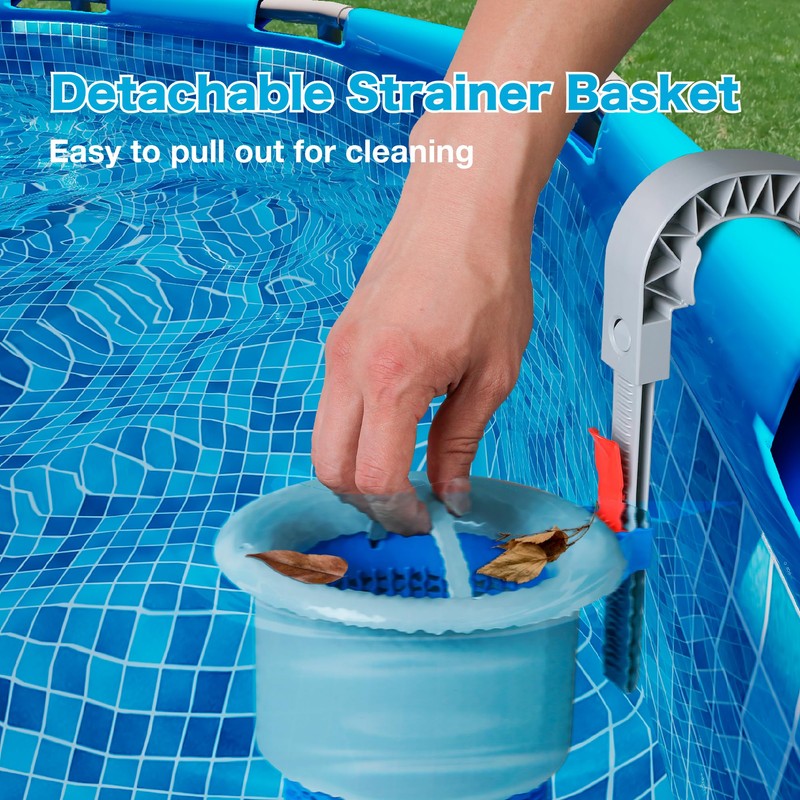 MUWOOB Above Ground Pool Skimmer with 5 Pool Skimmer Socks,