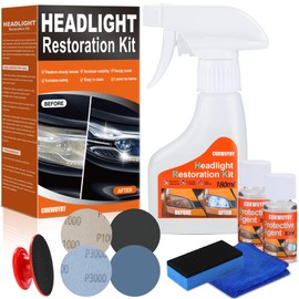 CUKWUYBY Headlight Restoration Kit Headlight Cleaner Head Light Cleaner Removing Yellowing Oxidized Headlamp Restoration Kit Headlight Polishing Kit Headlight Lens Restorer for Car