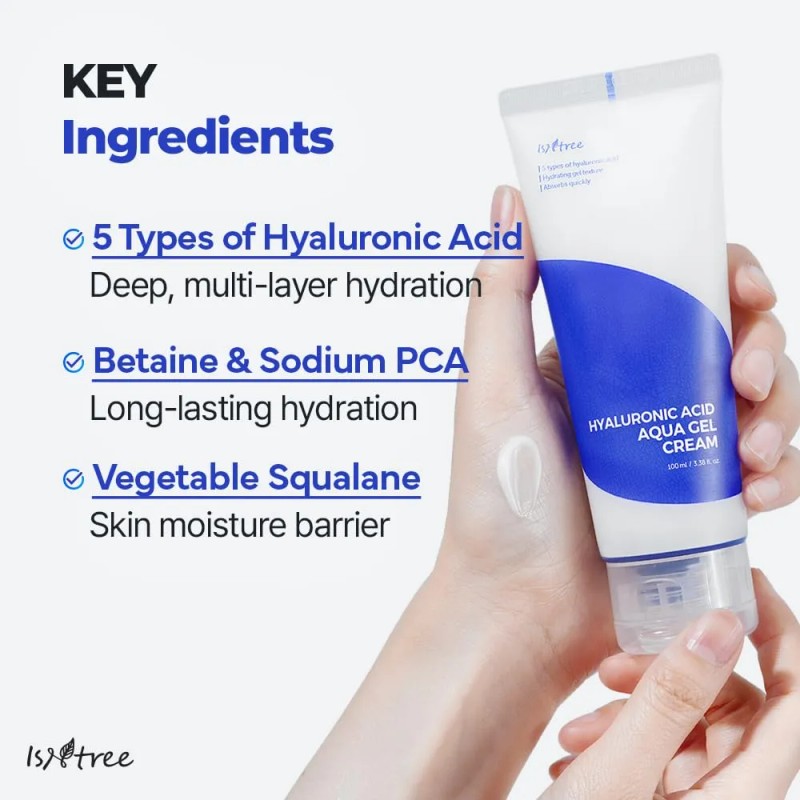 Crema De Gel Aqua Ácido Hialurónico 100 Ml Hidratante Piel