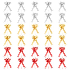 30 PCS Bows for Gift Wrapping Pull Gift Bows Velvet Bows for Christmas Tree Birthday Party Wedding Christmas Bows for Presents Outdoor Gift Basket Flower Valentine's Day Gift Decorations