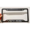 Unbranded Papa Bear Metal Carbon Fiber Look License Plate Frame