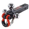 REYSUN Trailer Hitch Tri-Ball Hitch with Rotatoble Tow Shackle and