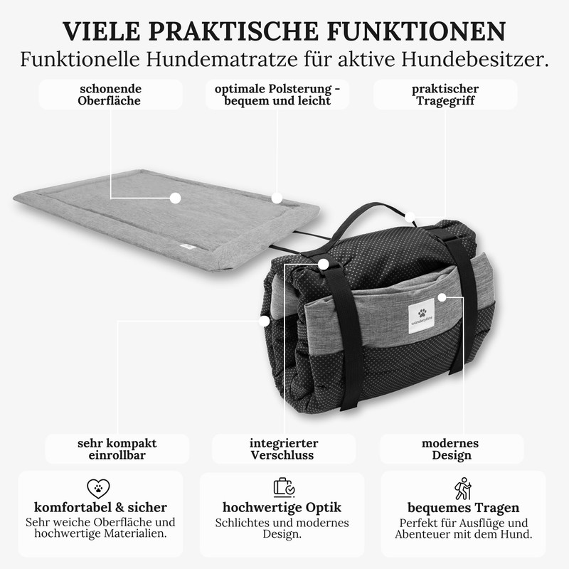 Wanderpfote Dog Blanket for Travel, 75 x 50 cm, Washable,
