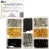 500 Safety Pins Assortment, Black, Gold & Silbefarben 19-28 38