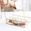 Levilan Golden Vintage Glass Box Clear Glass & Brass Metal