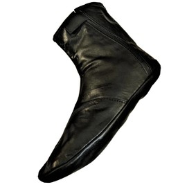 Men's Women's Unisex Real Halal Sheep Soft Leather Socks Khufs With Warm Fleece Lining (Black, 8)