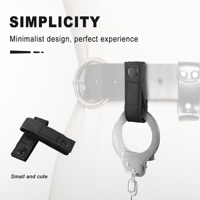 Handcuff Strap, Tactical Handcuff Holder, Nylon Duty Belt Keepers, Adjustable