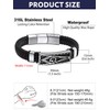 Bandmax Masonic Freemason Bracelet for Men Black Leather Freemason Masonic
