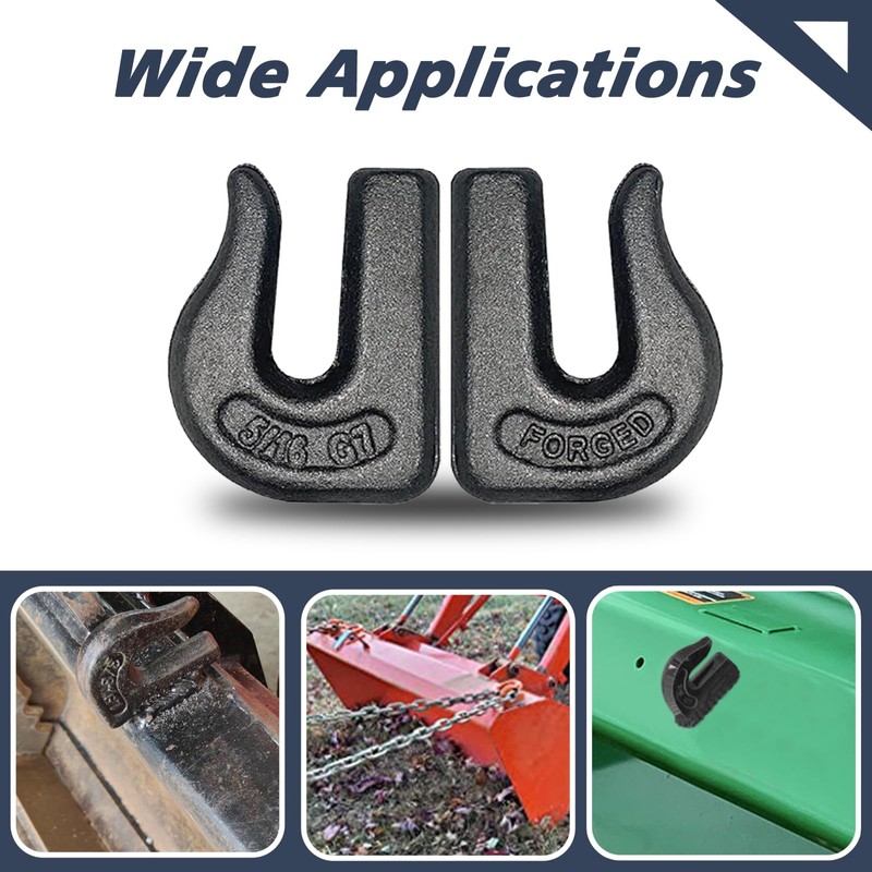 HANDRERLEE 12Pack Weld On Chain Grab Hook, G70 5/16" Forged