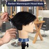 DaizySight Barber Mannequin Head Male with 100% Human Hair, Male