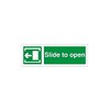 Slide To Open Arrow Left Door Sign 300mm x 100mm