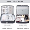 MIRLEWAIY Travel Cords Organizer Case Double-Layer Electronic Accessories Carrying Bag