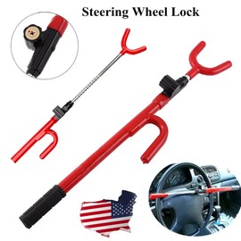 Steering Wheel Lock The Club Twin Hooks Anti Theft Universal Car Van Truck SUV