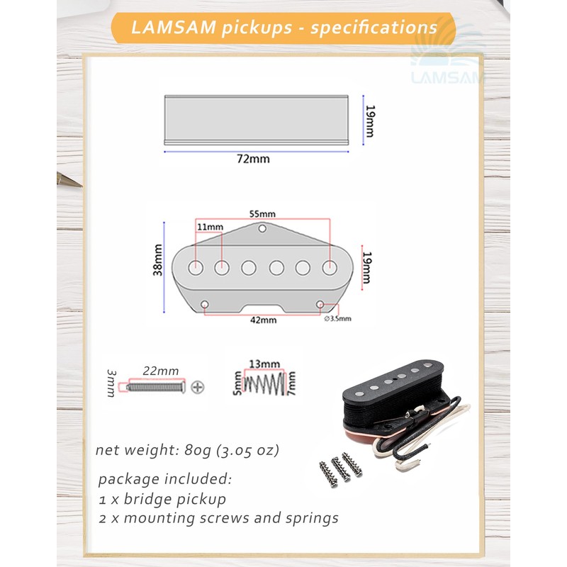 Pickups Set for TL Guitar … (Black-Bridge)