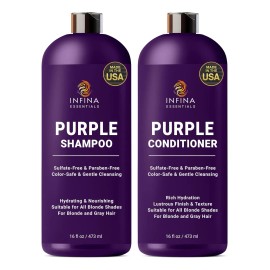 Juego De Champú Y Acondicionador Morado, Sin Sulfatos