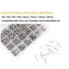 binifiMux 940pcs M2 M3 M4 M5 Hex Nuts Screws Bolts