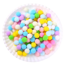 Pack of 500 Colourful Pompoms for Crafts, 15 mm Small Fluffy Pompom Balls for DIY Creative Craft Decoration (Colourful Bright 1.5 cm)