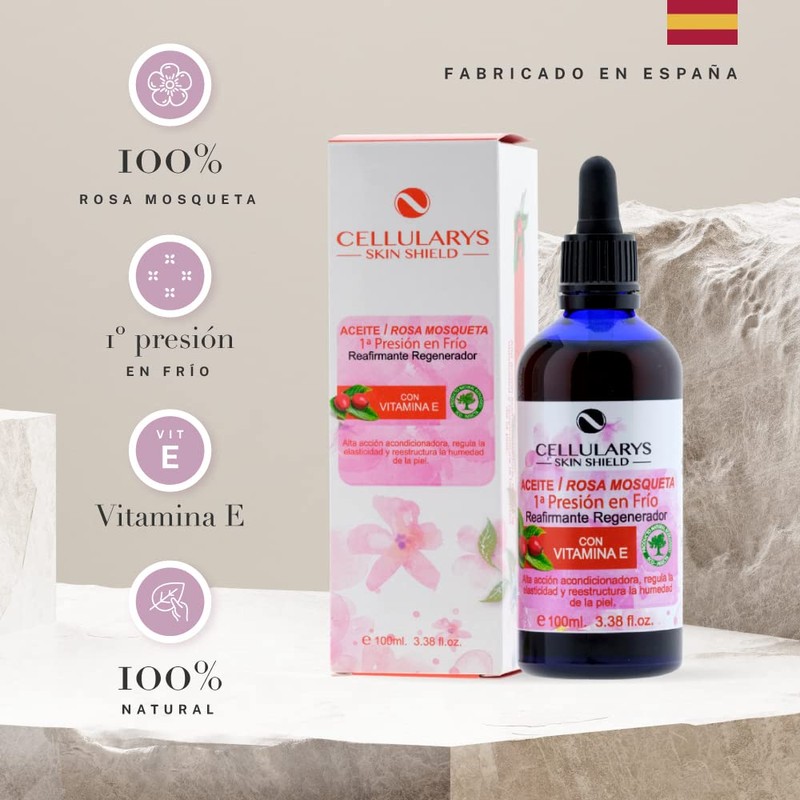 Pure Rose Hip Oil 100% Ecological 100ml Cold Pressed For