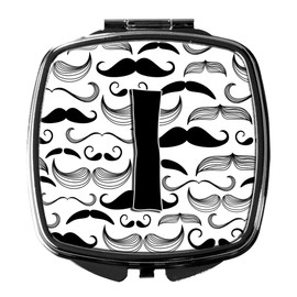 Caroline's Treasures CJ2009-ISCM Letter I Moustache Initial Compact Mirror, Multicolor