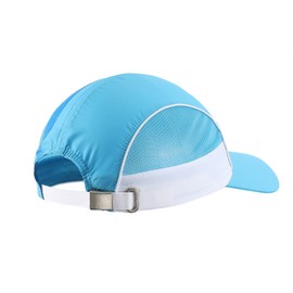 LLmoway Boys Sun Cap Toddler Kids Youth Mesh Baseball Hat Breathable Lightweight Dry Fit Aqua Blue