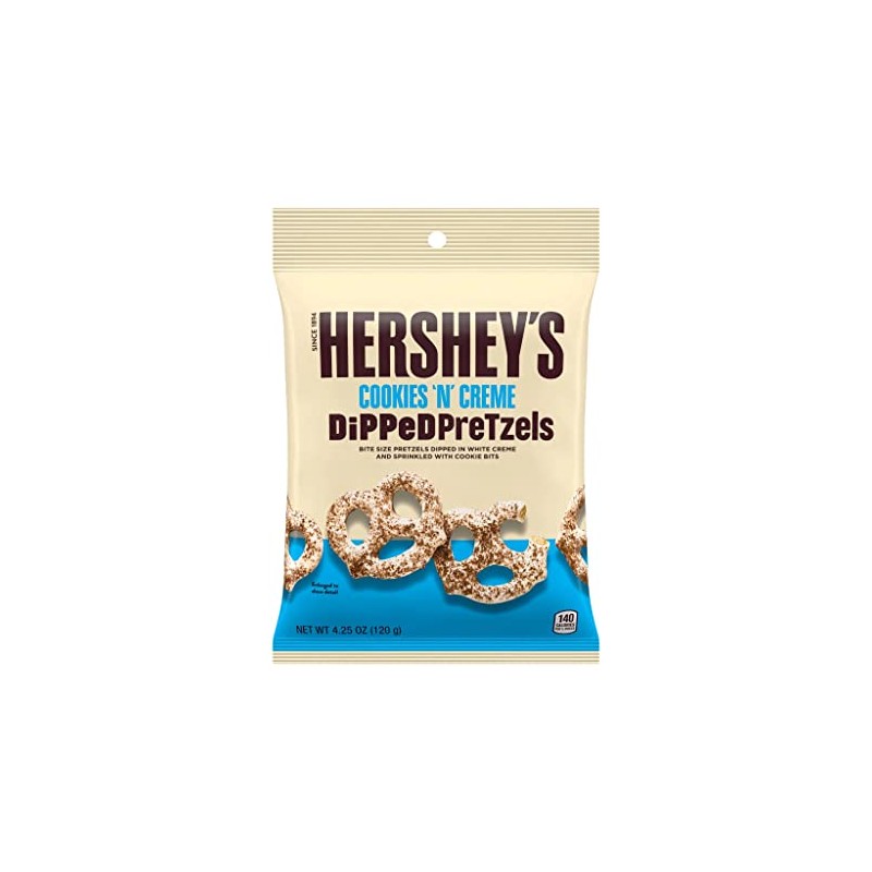 Hershey's Cookies 'n' Cream dipped Pretzels