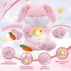 seOSTO Soothing Bunny Breathing Bunny Teddy Plush with Light and