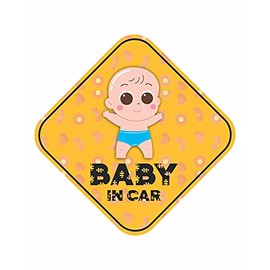 CVANU Baby On Board Kids Safety Warning Window Sign Sticker for Car PVC Vinyl CV07 (Pack of 2)(3)